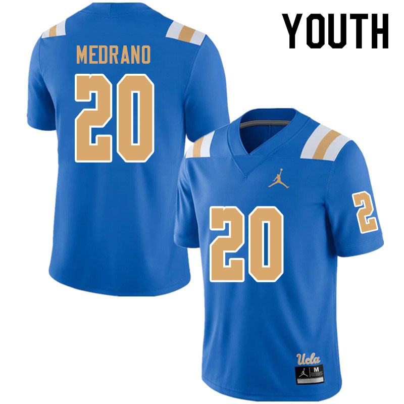 Jordan Brand Youth #20 Kain Medrano UCLA Bruins College Football Jerseys Sale-Blue - Click Image to Close